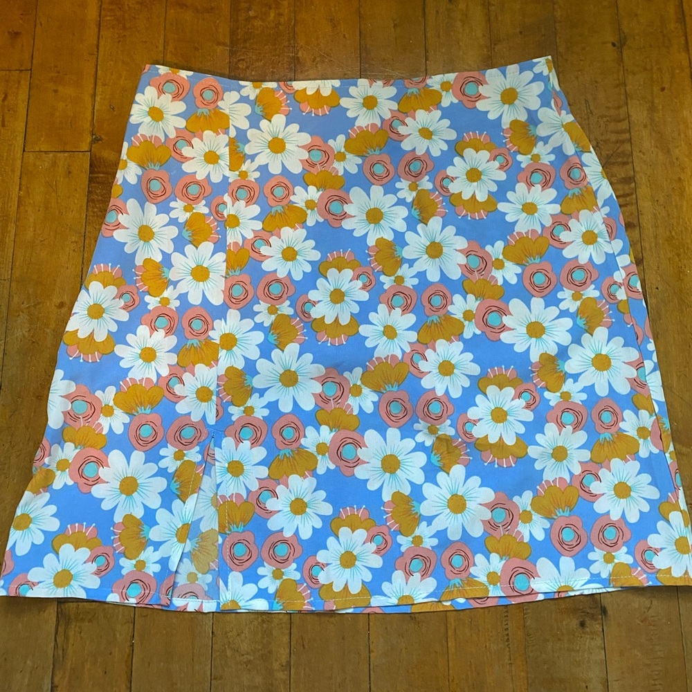 Shein Floral Slip Mini Skirt